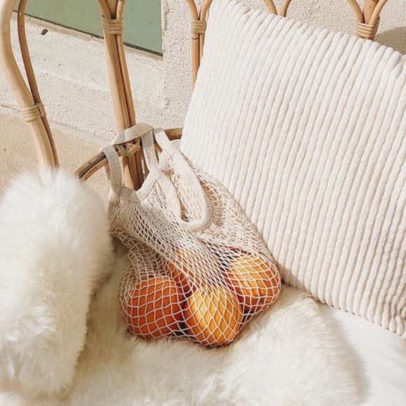 Parisienne Market Open Net Tote Bag Natural - Picture 6 of 8